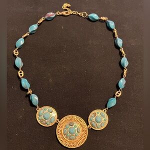 Turquoise and Gold Necklace